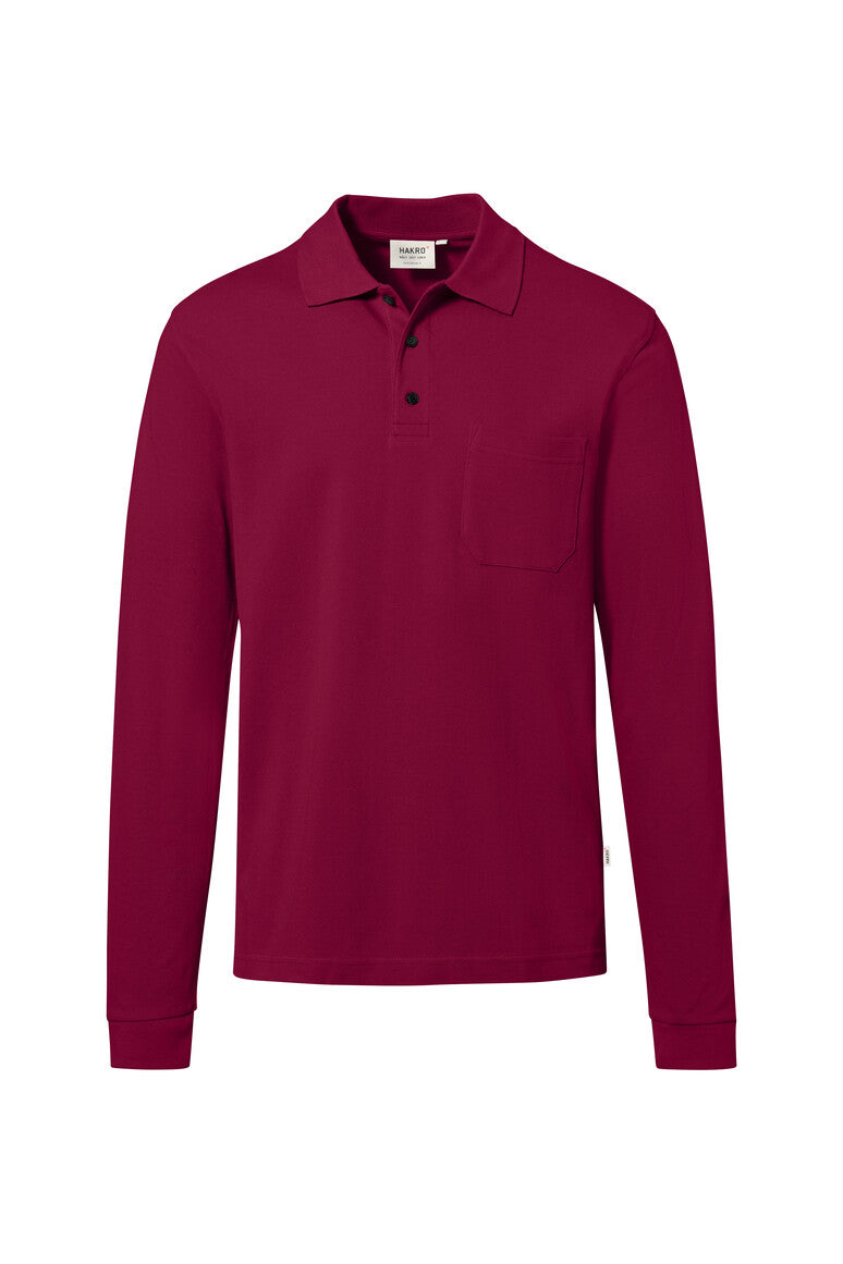 NO.817 - HAKRO Pocket-Longsleeve-Polo MIKRALINAR® ECO